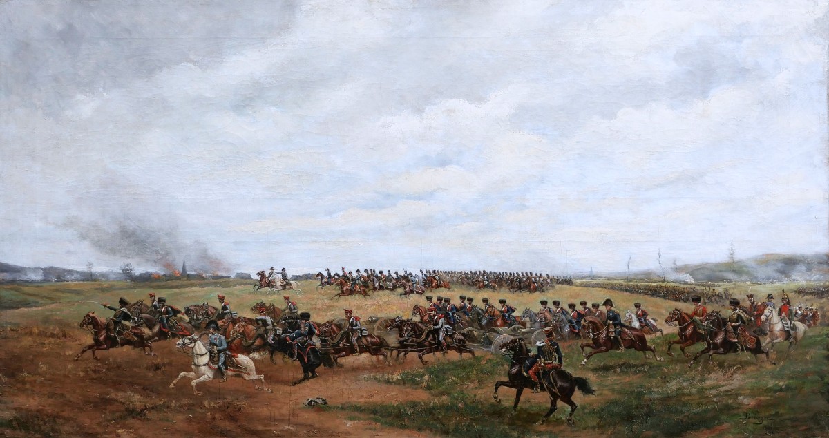 Paul Émile Léon PERBOYRE, La Bataille de Leipzig (GRAND FORMAT)