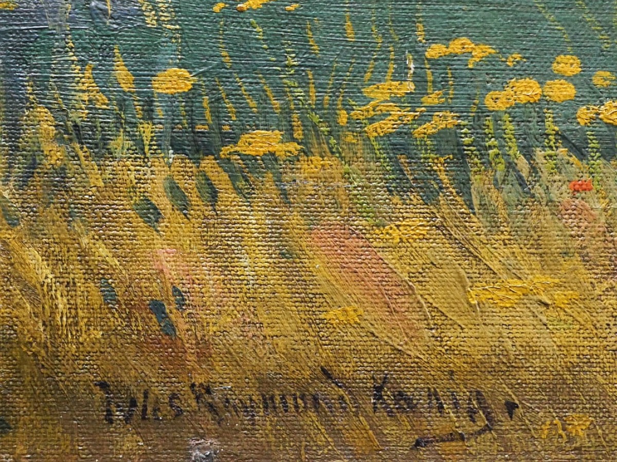 Jules Raymond Koenig, Légende Alsacienne : Le Tir-à-l'oiseau (symbolist Painting, Large Format)-photo-1