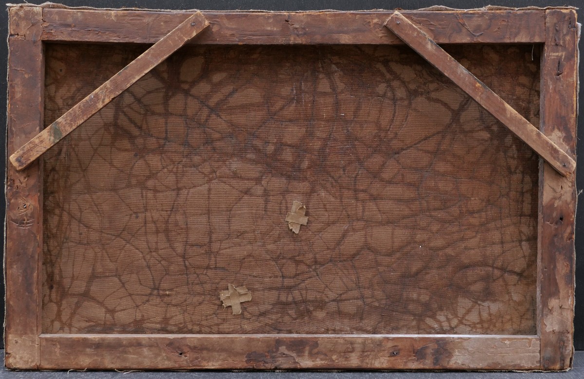 Louis Alexandre BOUCHÉ, Paysanne et vaches à l'abreuvoir-photo-2
