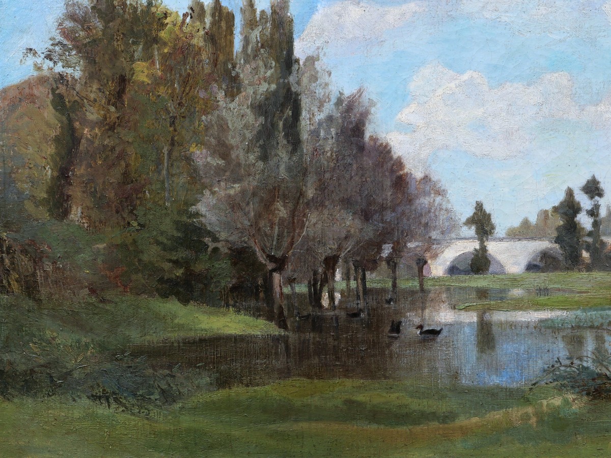 19th Century French School, Landscape At Moret-sur-loing-photo-2