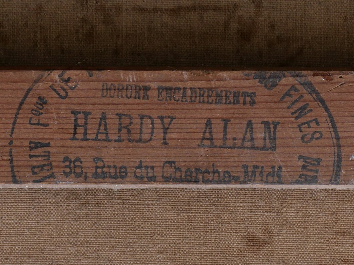 Fernand LE QUESNE, Jeune femme dans les Jardins du Château de Versailles (tableau)-photo-3