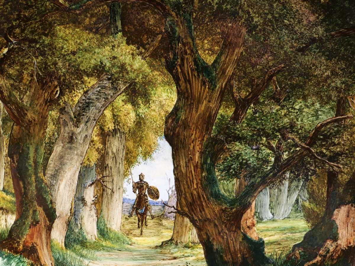 Eugène Schopin And Montigny-sur-loing, Large Round Dish With Knight, Impressionist Barbotine-photo-3
