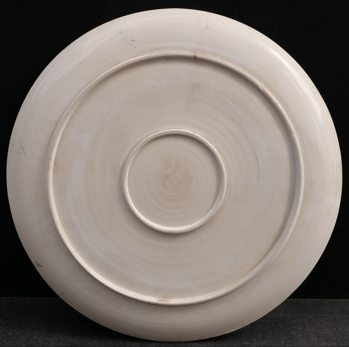 Eugène Schopin And Montigny-sur-loing, Large Round Dish With Knight, Impressionist Barbotine-photo-1