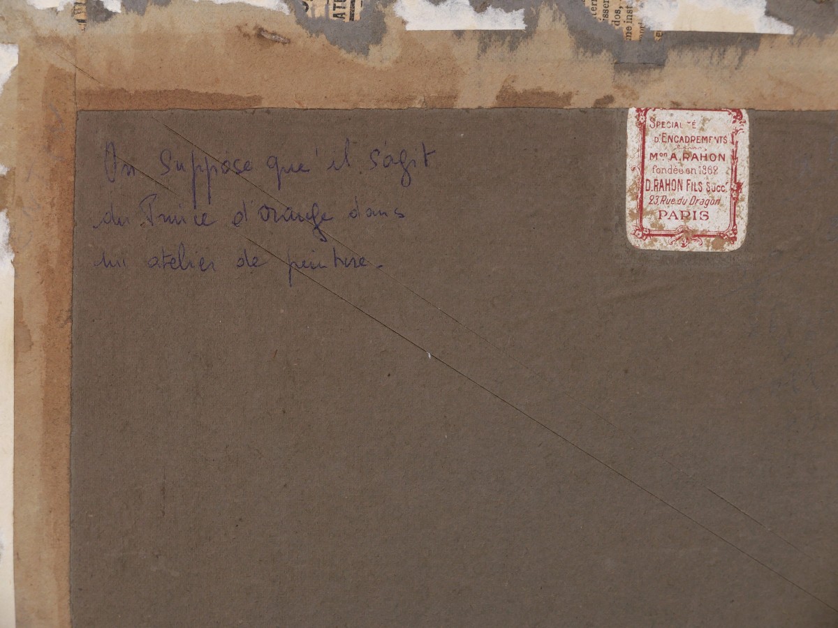 French School Circa 1870-1880, Women Painters At Work In A Studio, Watercolor-photo-4