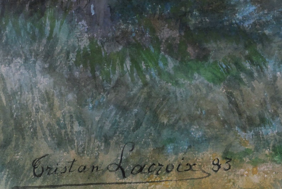 Tristan Lacroix, A Young Hunter On A Hunt With His Dogs, Hunting Watercolor-photo-3