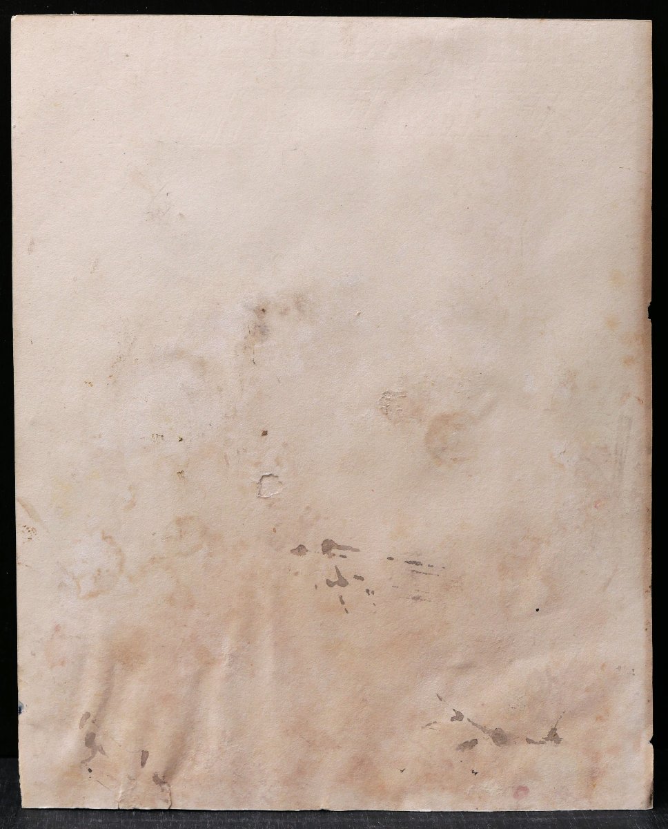 École FRANÇAISE circa 1800, d'après Andrea SOLARIO, Le Calvaire du Christ, gouache-photo-4