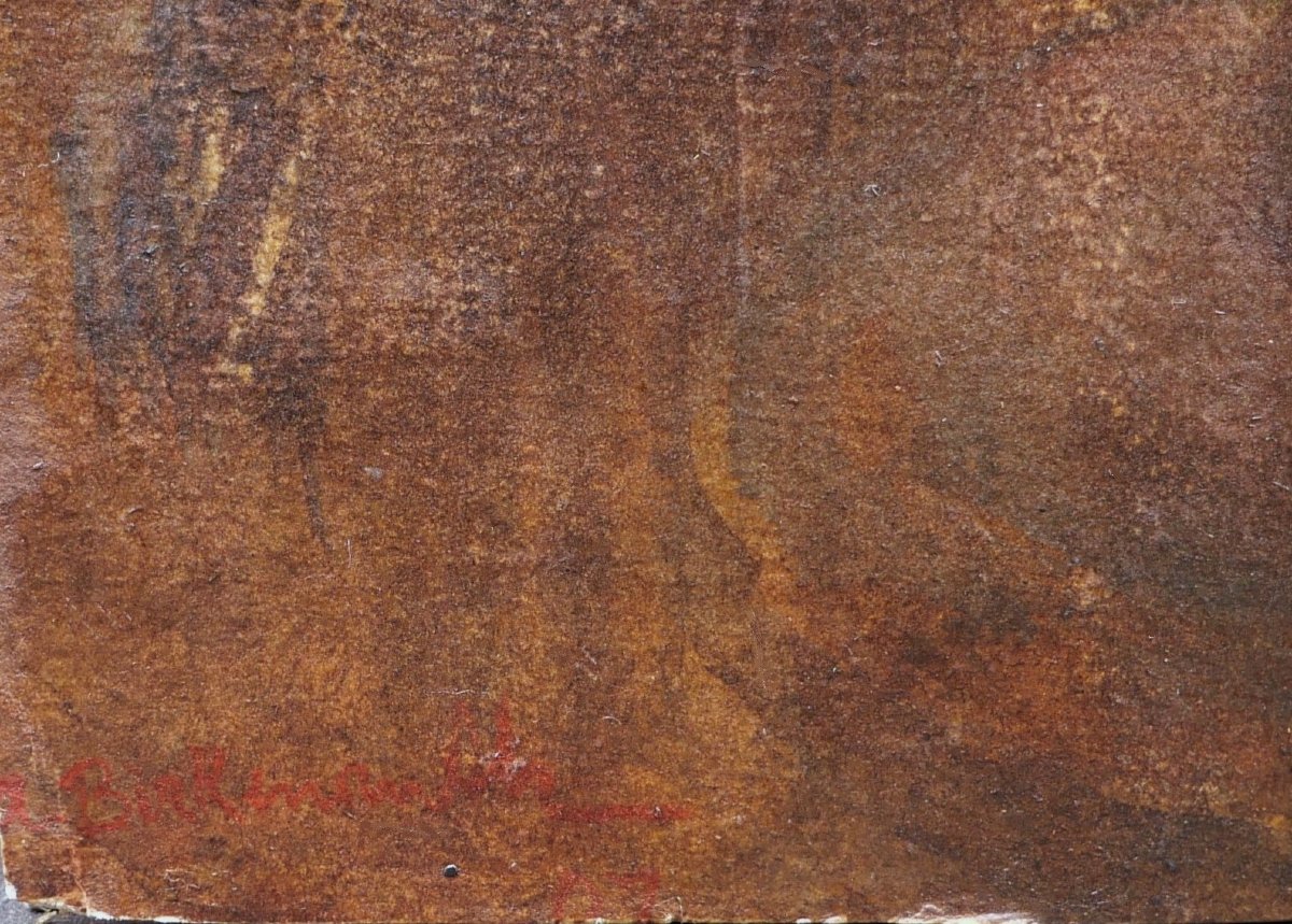 Adolph Birkenruth, Venetian Masquerade, South African Oil-on-paper Painting-photo-4