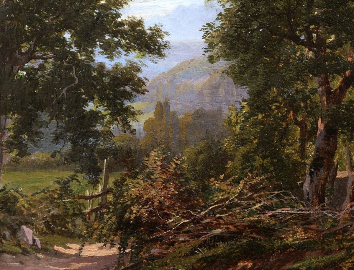 Hélène Pourra Anselmier, Alpine Landscape Near Virieu-le-grand, Painting -photo-2