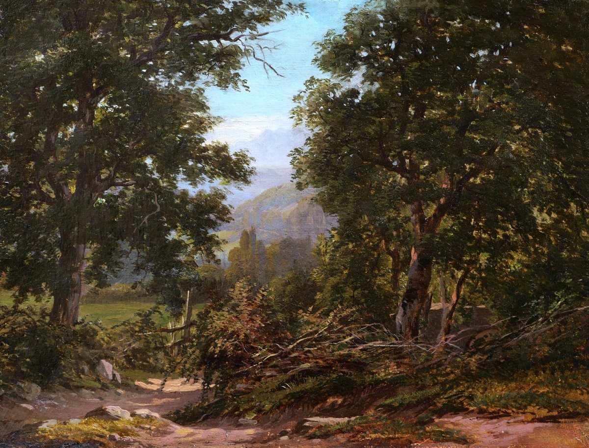 Hélène Pourra Anselmier, Alpine Landscape Near Virieu-le-grand, Painting 