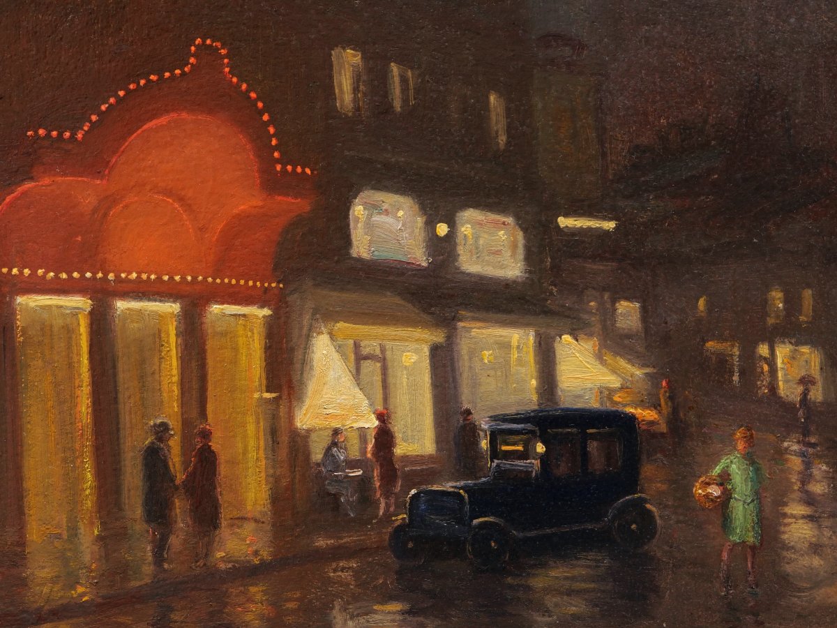 Charles Jean Coussedière, Le Moulin Rouge (paris By Night), Painting-photo-2