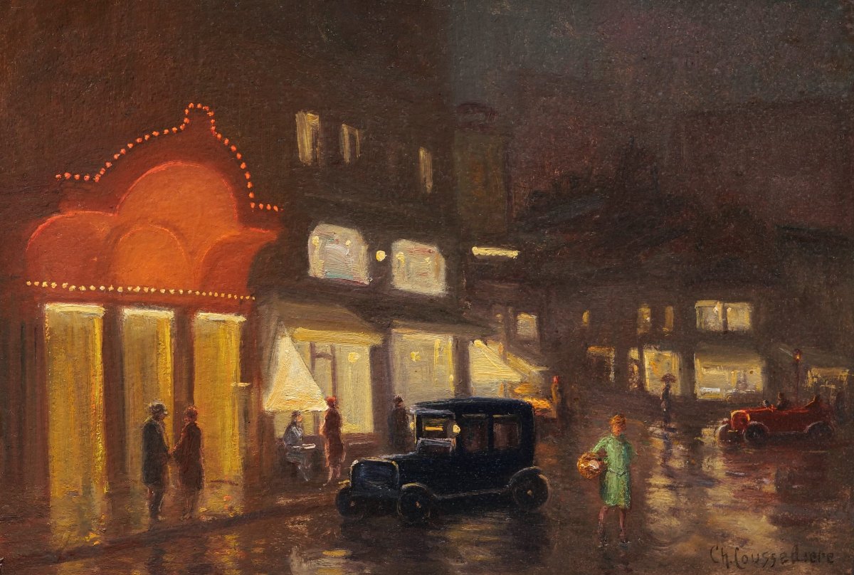 Charles Jean Coussedière, Le Moulin Rouge (paris By Night), Painting