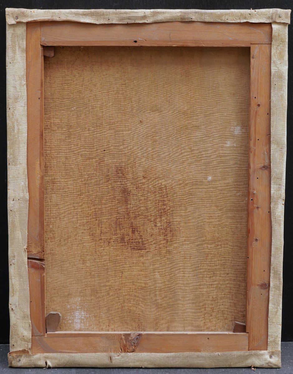 École ESPAGNOLE fin XIXème siècle, Portrait de jeune homme sur fond blanc, tableau-photo-1