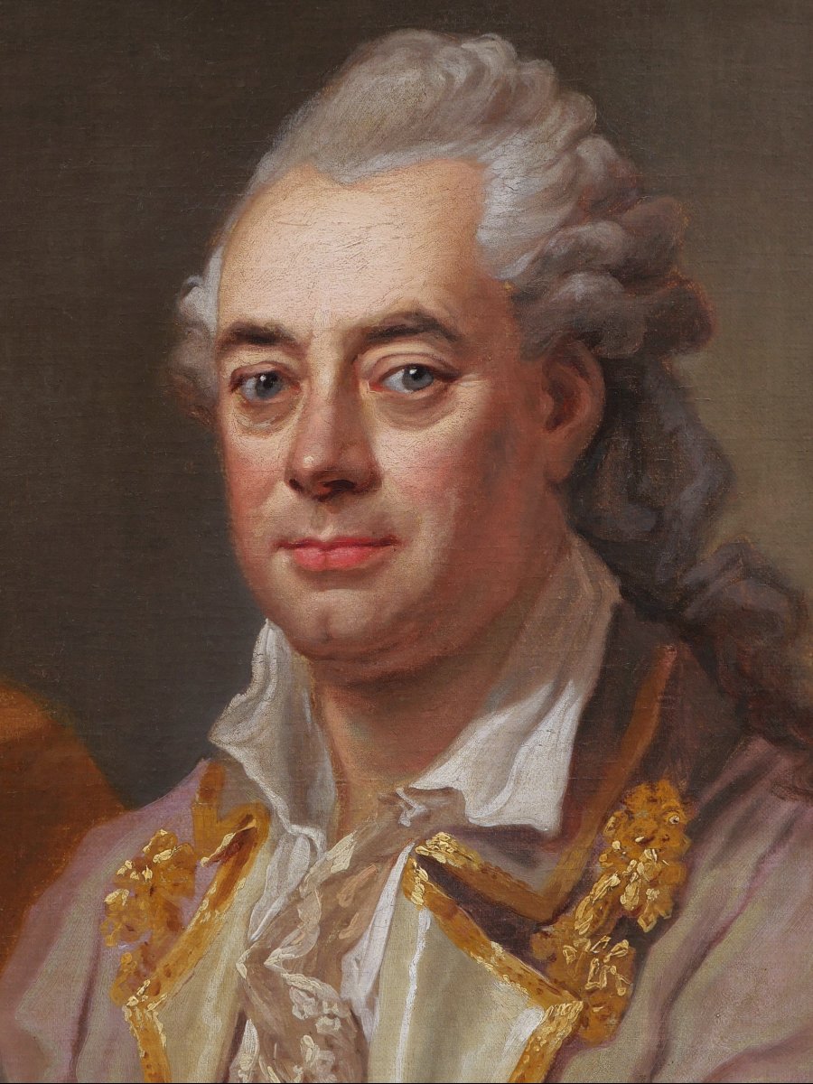 Attributed To Johann Julius Heinsius, Portrait Of A Man With His Hand On His Heart, Old Master-photo-2