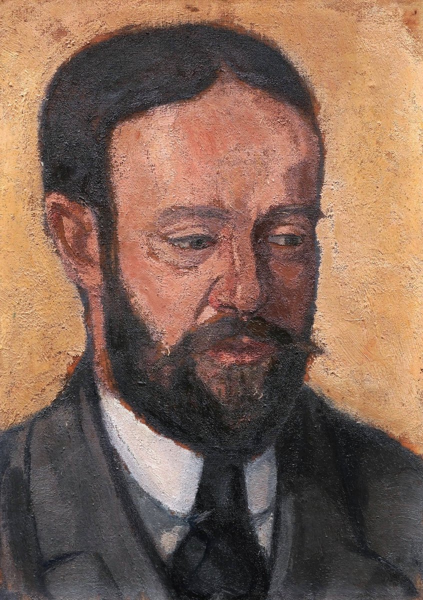 École FRANÇAISE ou ÉTRANGÈRE circa 1910, Portrait d'homme, tableau