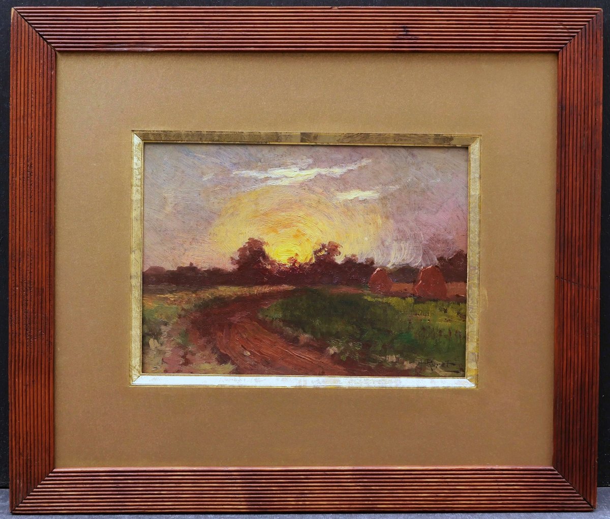 Joseph Hyacinthe Royet, *normandy Countryside With Haystacks*, Painting (avignon)-photo-4