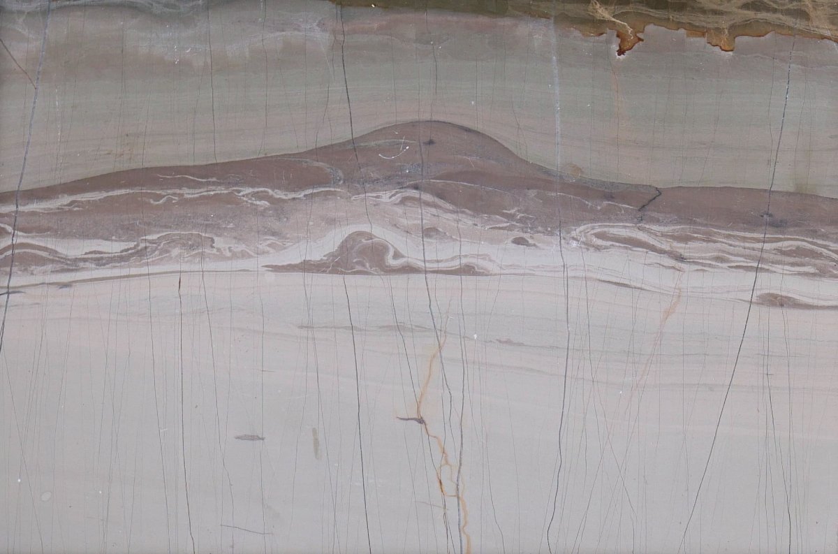 19th-century Florentine Work, Landscape With A Wave (or Mountain), Paesina Or Landscape Stone-photo-3