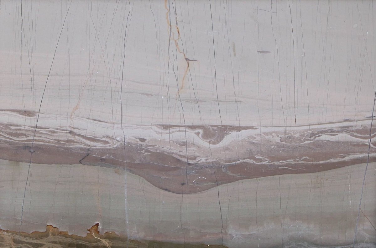 19th-century Florentine Work, Landscape With A Wave (or Mountain), Paesina Or Landscape Stone-photo-4