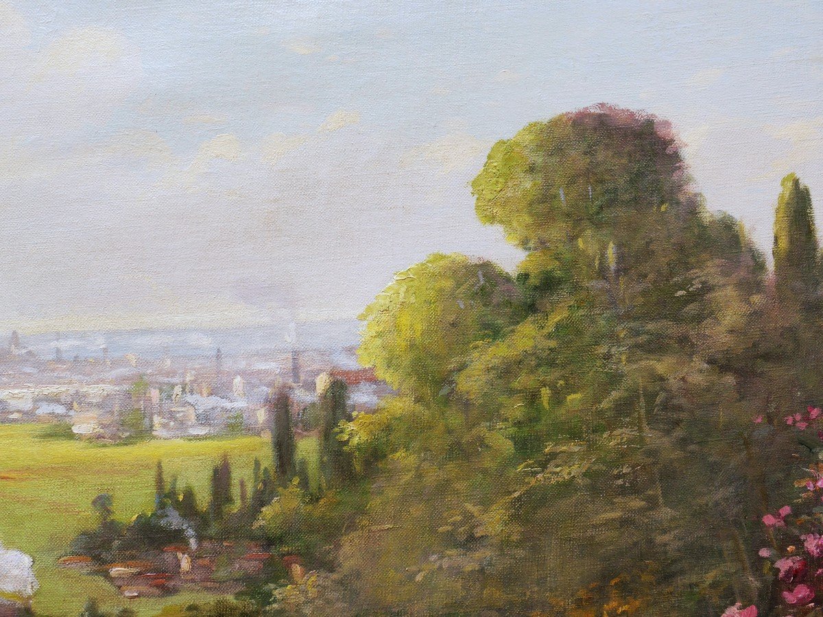 Maurice Larue, View Of Bordeaux From The Buttinière (large Format)-photo-4