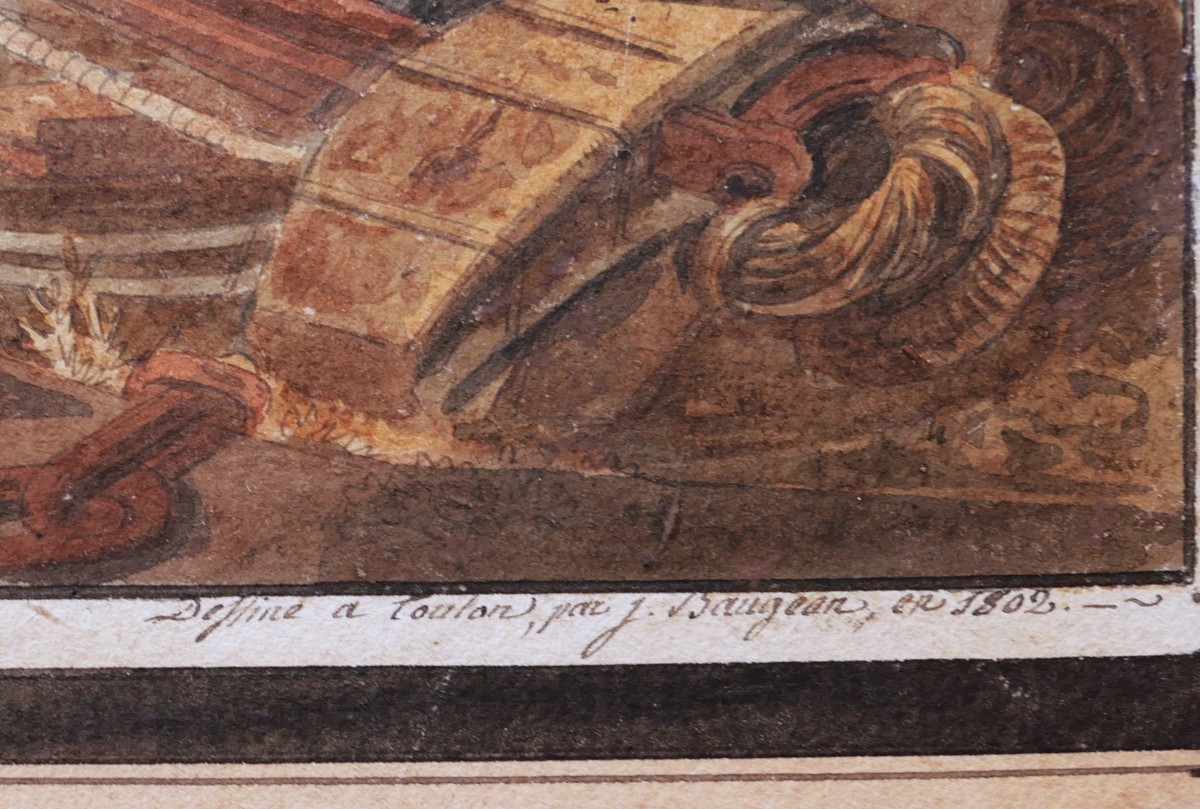 Jean-jérôme Baugean, Animated View Of The Port Of Toulon-photo-2