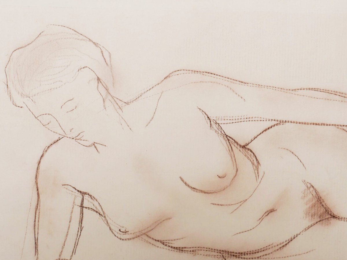 Gérard Choain, Reclining Female Nude-photo-2