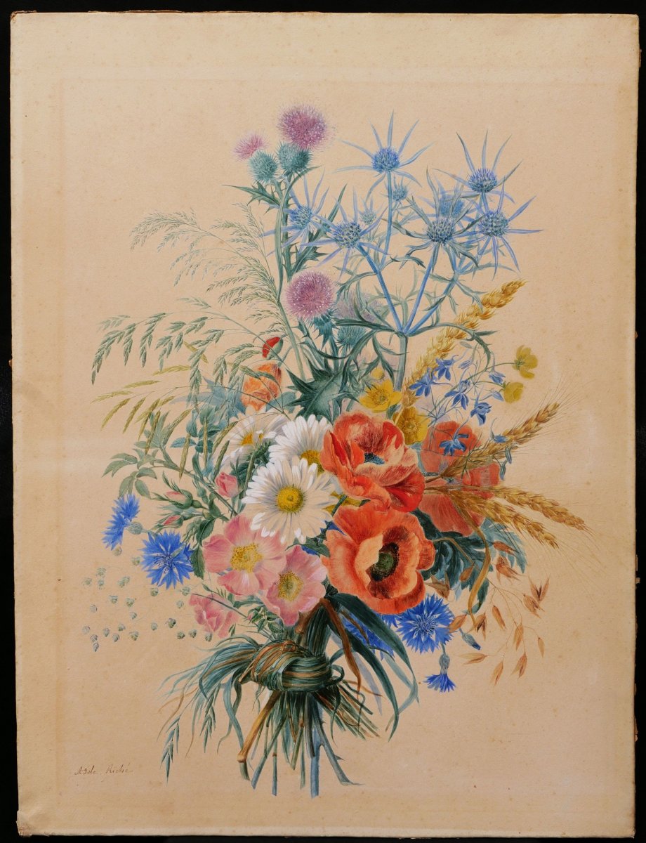 Adèle RICHÉ, Bouquet de fleurs des champs