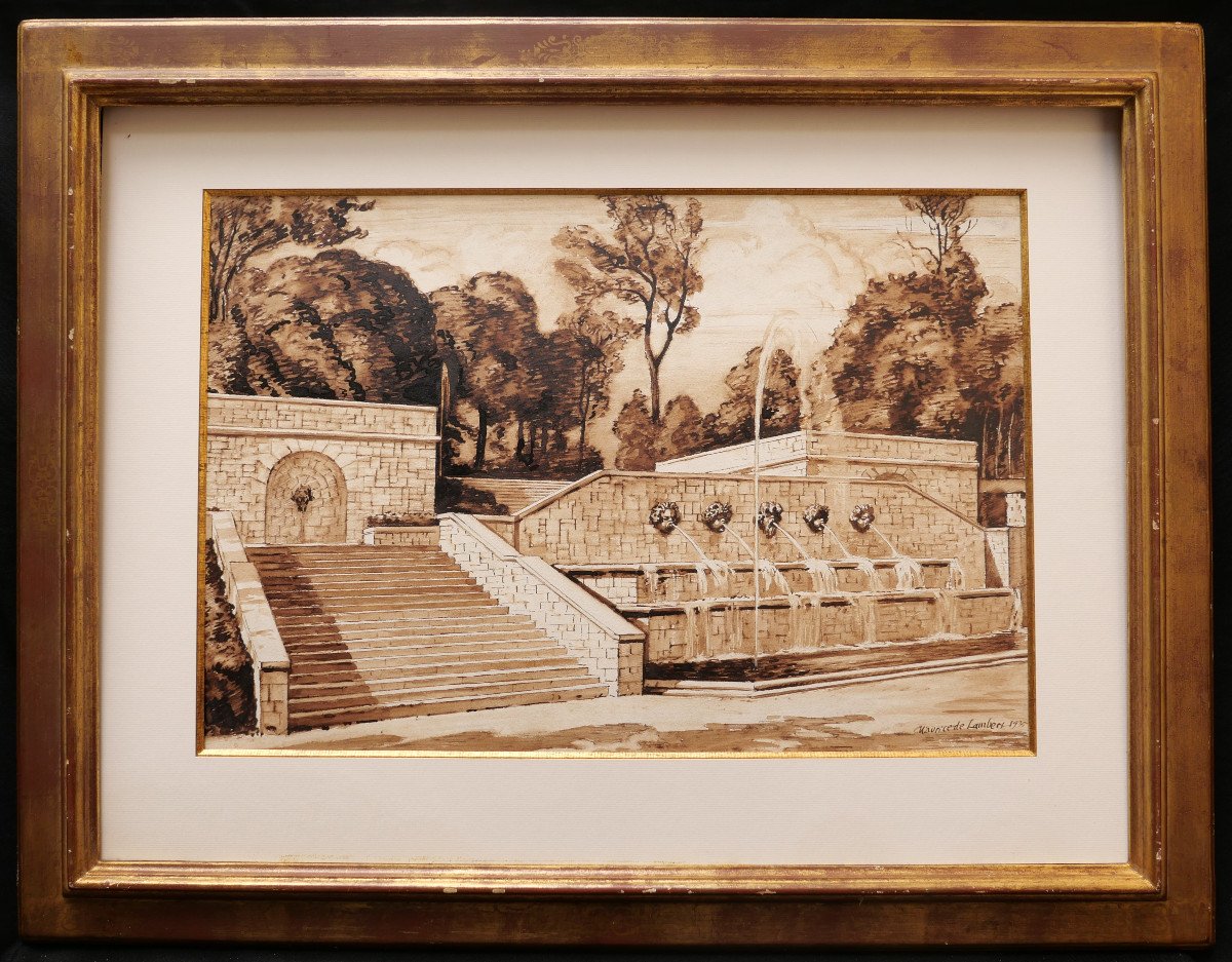 Maurice De Lambert, The Waterfall Of The Parc De Sceaux-photo-1