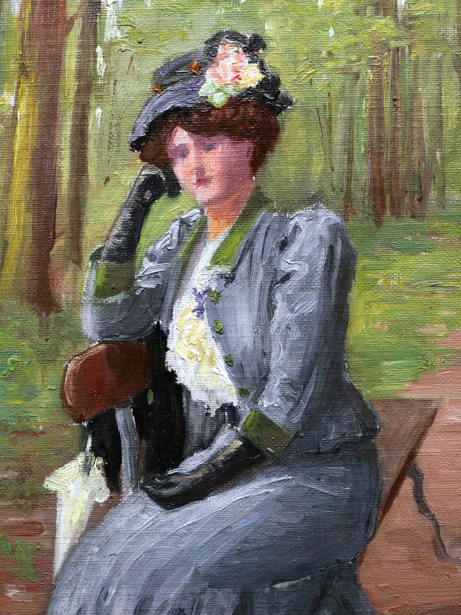 Luc LEGUEY, Femme assise sur un banc-photo-2