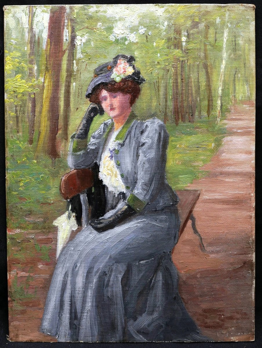 Luc LEGUEY, Femme assise sur un banc-photo-4
