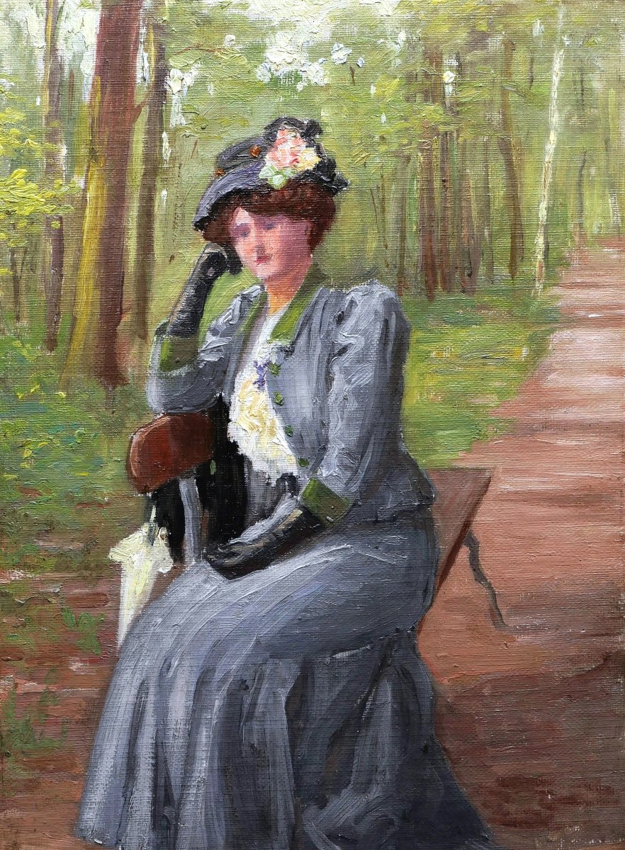 Luc LEGUEY, Femme assise sur un banc