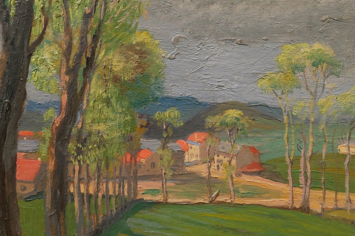 Gustave POETZSCH, Paysage près de la maison du peintre à Yssingeaux-photo-2