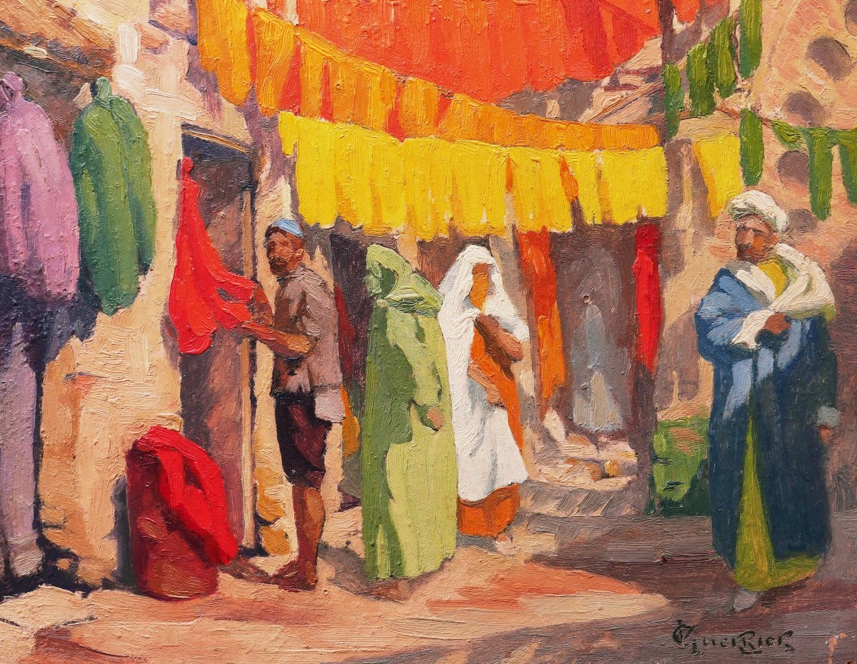 Victor GUERRIER, Le Souk des Teinturiers à Marrakech-photo-2