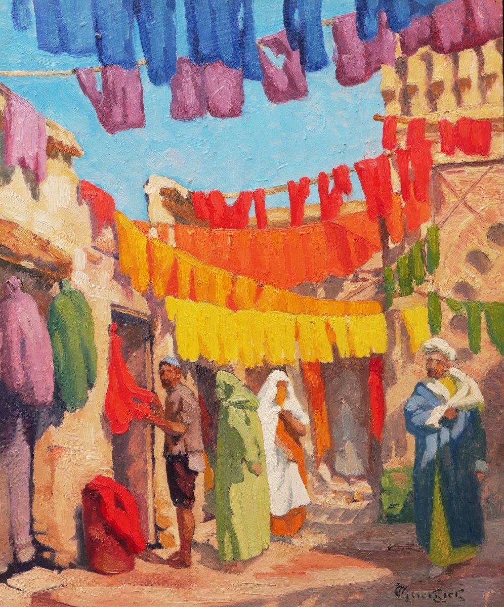 Victor GUERRIER, Le Souk des Teinturiers à Marrakech