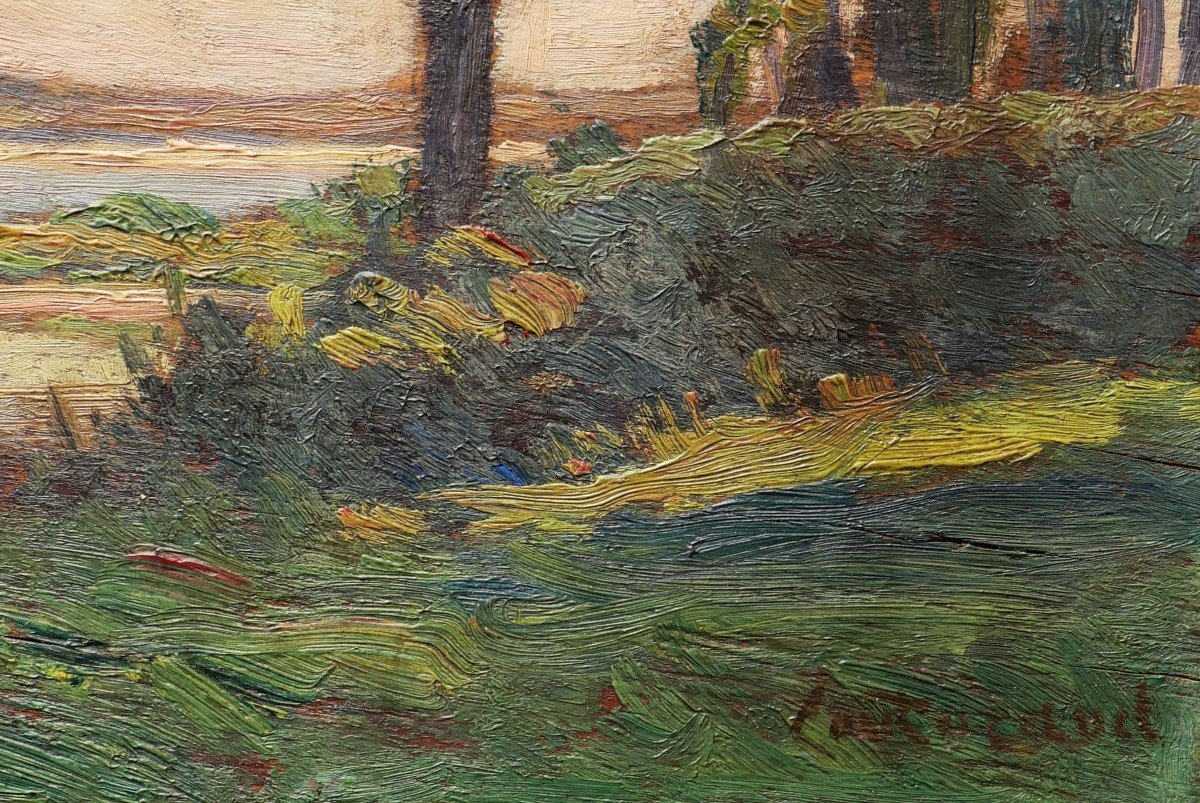 Alfred Couturaud, Landscape By The Sea In Charentes-photo-3