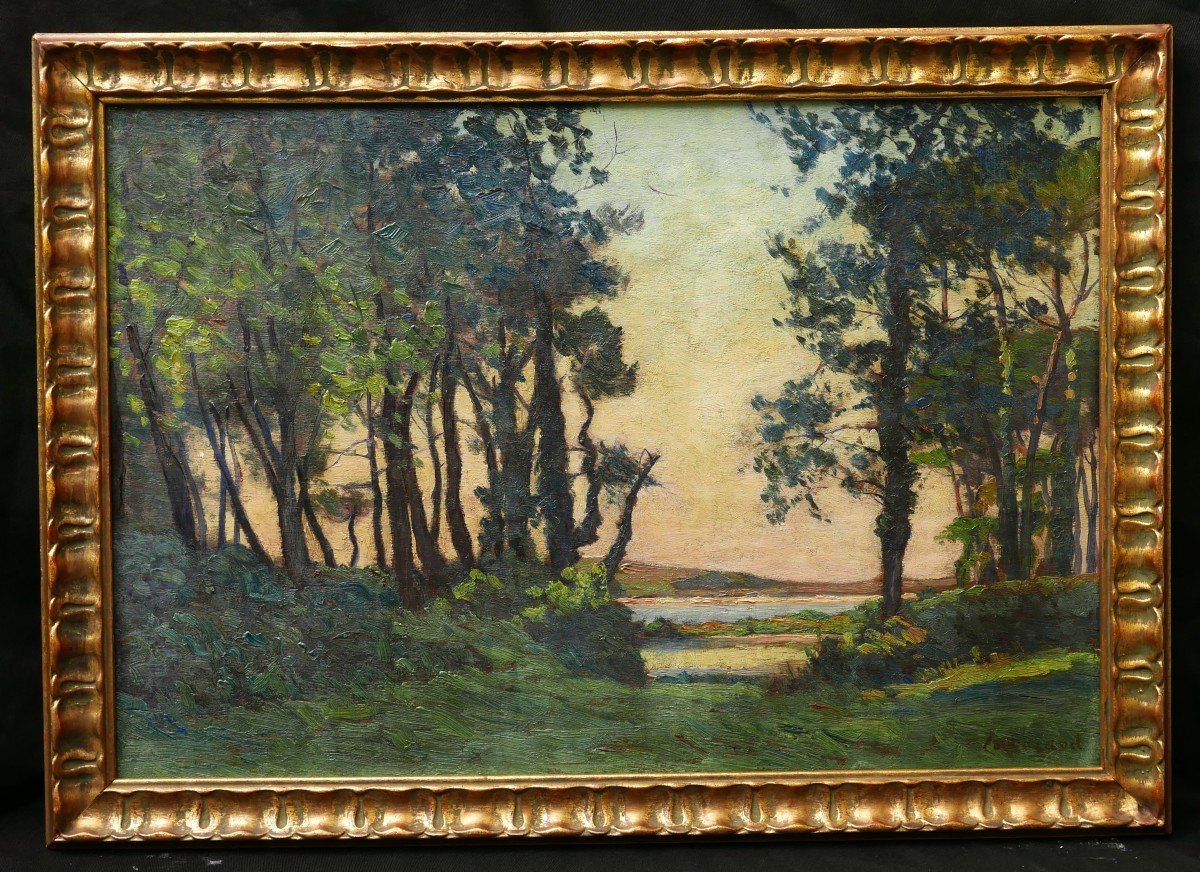 Alfred Couturaud, Landscape By The Sea In Charentes-photo-2
