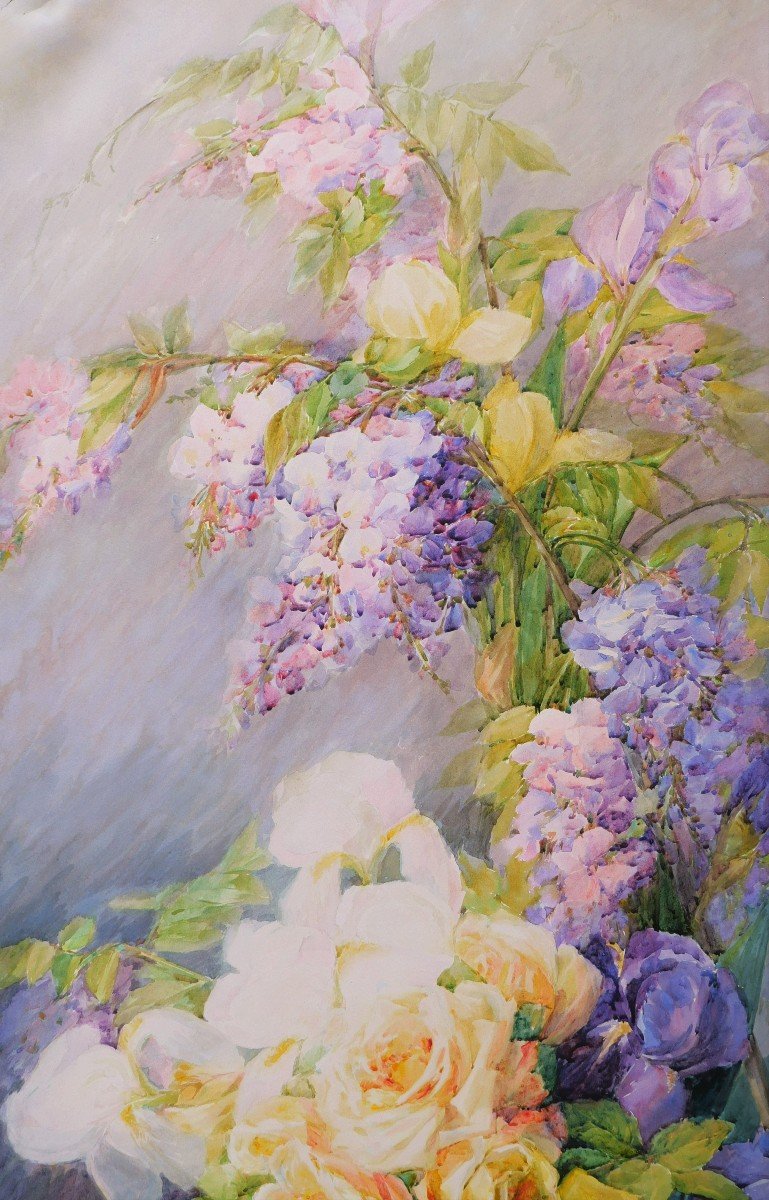 Andrée Ponsard, Roses And Wisteria-photo-2