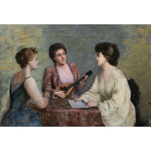 Albert Eugène Augustin SOUBIRAN,  Les trois musiciennes