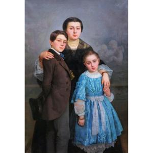 Louis Frédéric SCHÜTZENBERGER, Portrait de famille (TRES GRAND FORMAT)