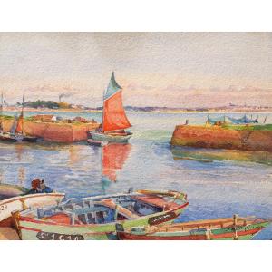 Paule Lareux, Lively Port Towards Saint-nazaire