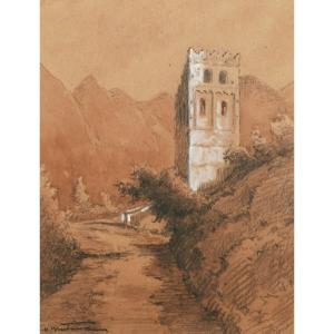 Henri d'Hauterive, View Of The Bell Tower Of Saint-martin-du-canigou Abbey