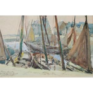 Pierre RICHY,  Sardiniers dans le port de Concarneau en Bretagne