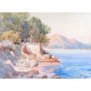 Émile Charles APPAY, Bord de mer à Saint-Jean-Cap-Ferrat