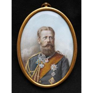 École FRANÇAISE ou ALLEMANDE en 1888, Portrait de Frédéric III de Prusse