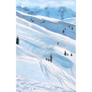 Marius Chambon, Courchevel, Ski Marks In The Snow
