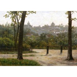 French School Circa 1880, View Of Provins