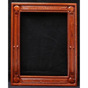 French Patriotic Carved Pitch Pine Frame
