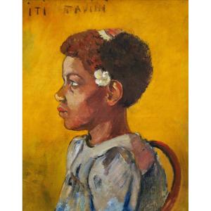 Theo MEIER, Iti Tavini (portrait de femme tahitienne ou des Îles Marquises)