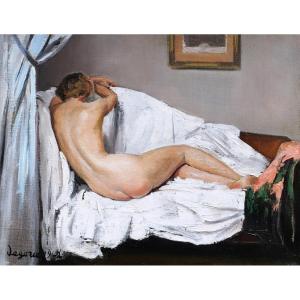 Georges Léo Nicolas Degorce, Reclining Nude, From Behind