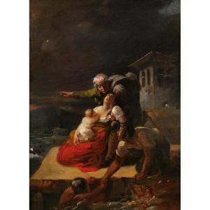 École FRANÇAISE ROMANTIQUE en 1823, Scène du Déluge
