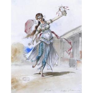 Pierre Eugène Lacoste, Dancer In Pompeii (le Roi Carotte, Jacques Offenbach)
