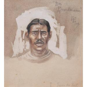 École ALLEMANDE en 1902, attribué à Eduard EINSCHLAG, Der Recordmann